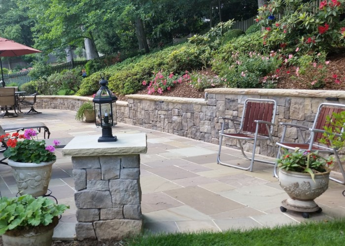 Arlington Virginia Stone Patio Wall